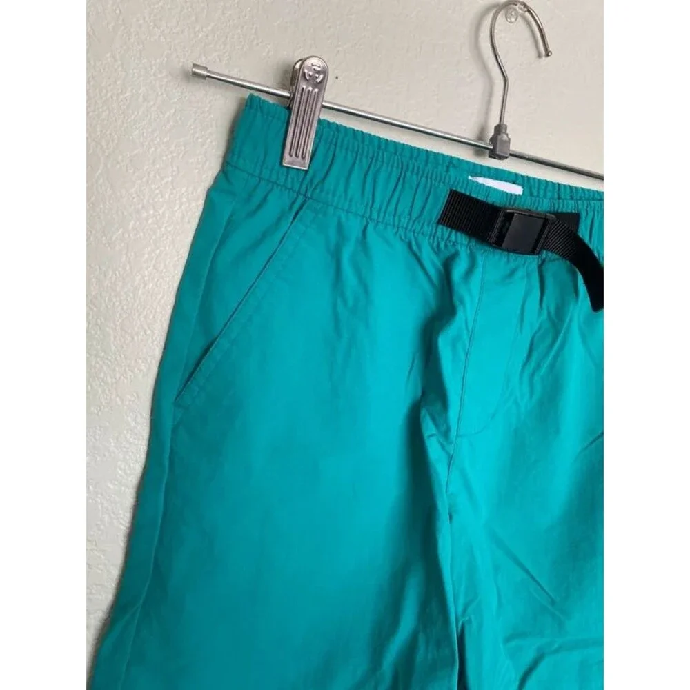 EUC Old Navy Boys Teal Green Nylon Tech Shorts with Built-in Belt Size M (8)